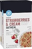 Amazon Brand - Happy Belly Instant Oatmeal, Strawberries & Cream, 1.23 ounce (Pack of 10) Strawberries & Cream 1.23 Ounce (Pack of 10)