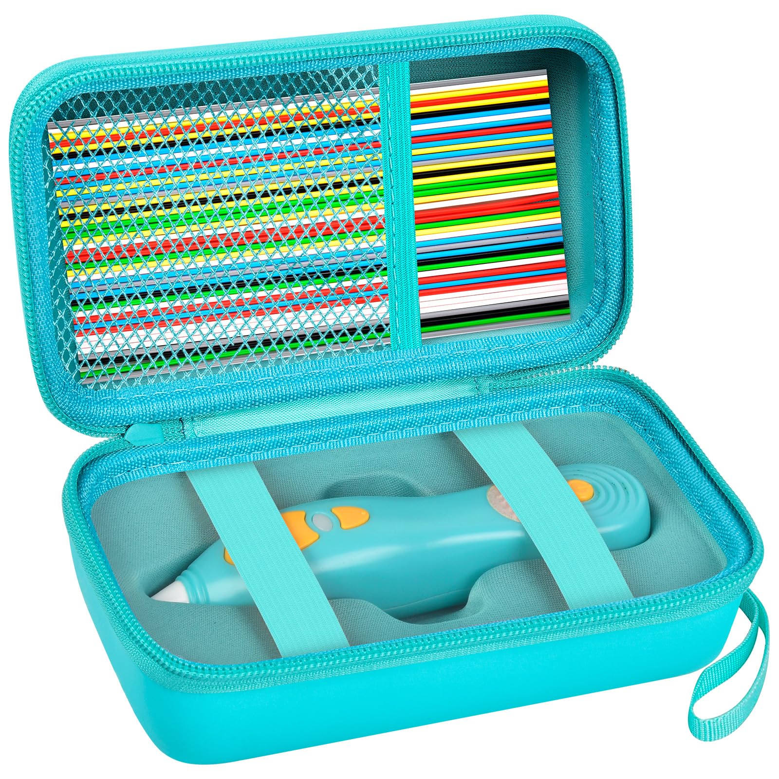 ANKHOH Case for 3Doodler Start+ Essentials 3D Pen for Kids, EVA Shell/Wrist Strap, Drop-Proof Water-Resistant, Stores for 3Doodler Pen Filament USB