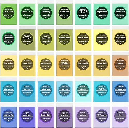 Miniatura 3 de CHANGTIKEJI Polvo de mica para resina epoxi 9.88 oz  70 colores pigmento perlado en polvo  fácil de mezclar y natural para hacer jabón, velas,