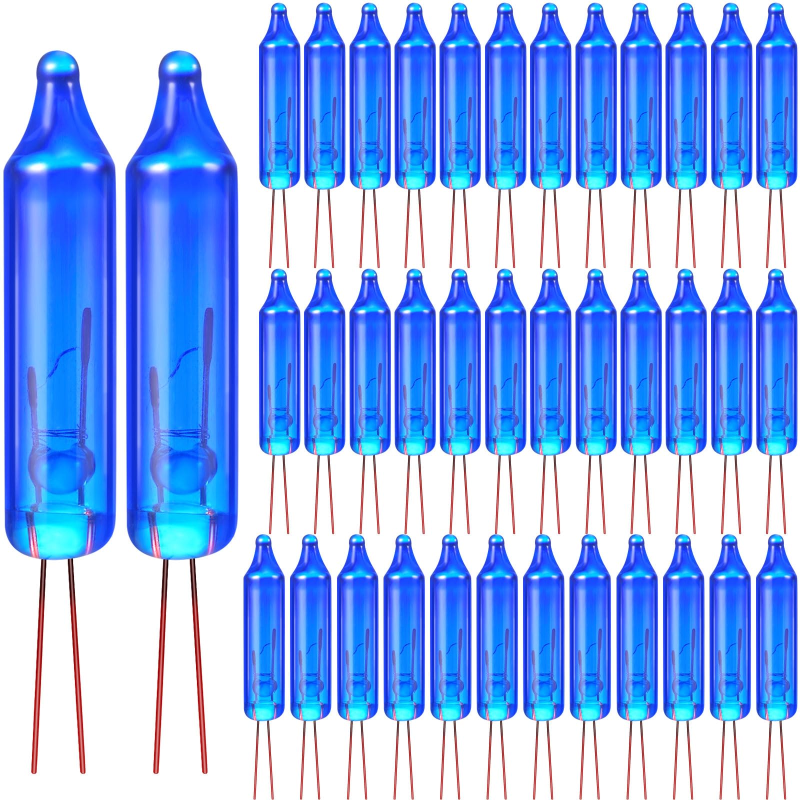 Remagr 120 Count 6v Mini Christmas Replacement Lights Bulbs for Christmas Trees Decoration Light Supplies Indoor Outdoor String Bulb for Xmas Mini Decor (Blue)