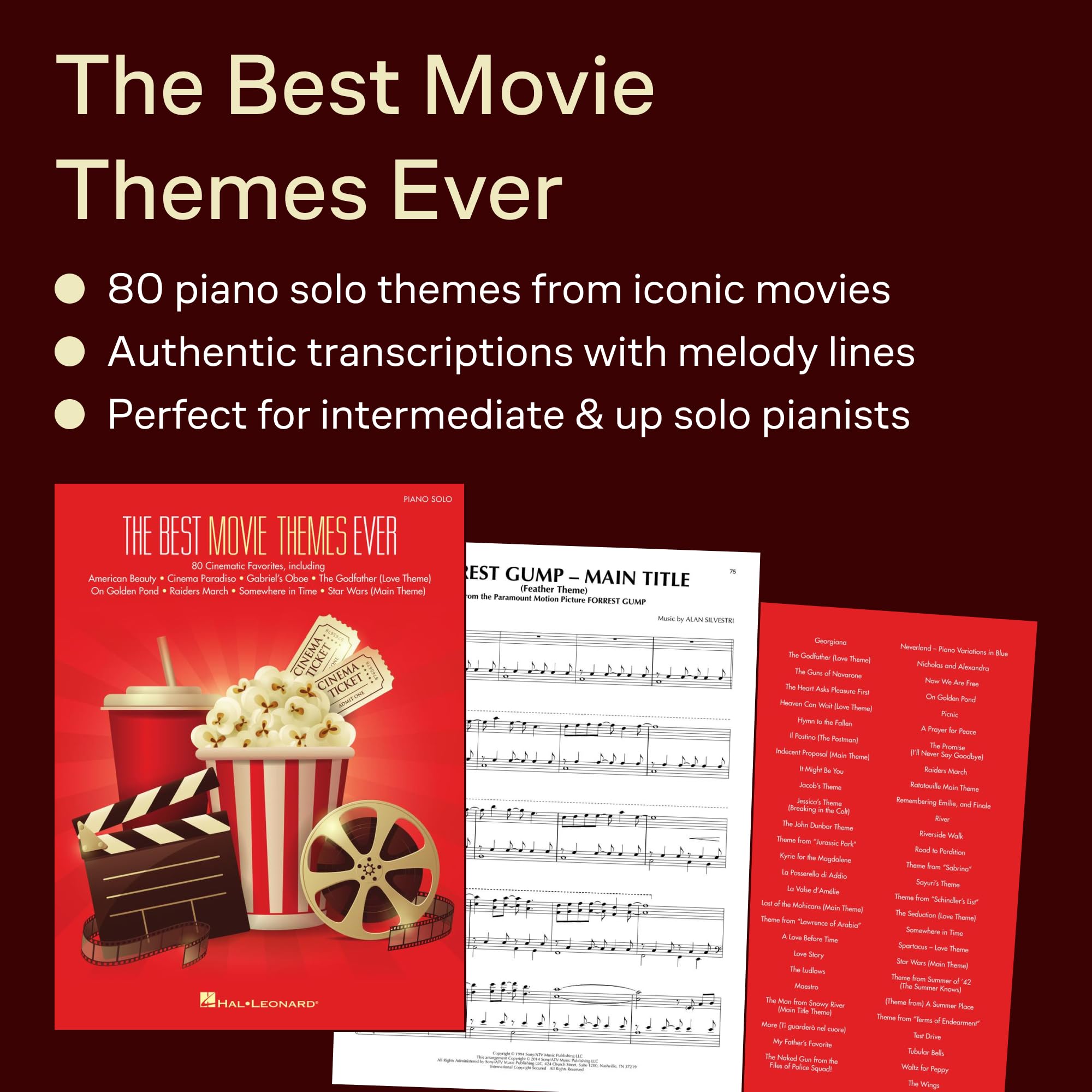 The best movie themes ever piano: Piano Solo
