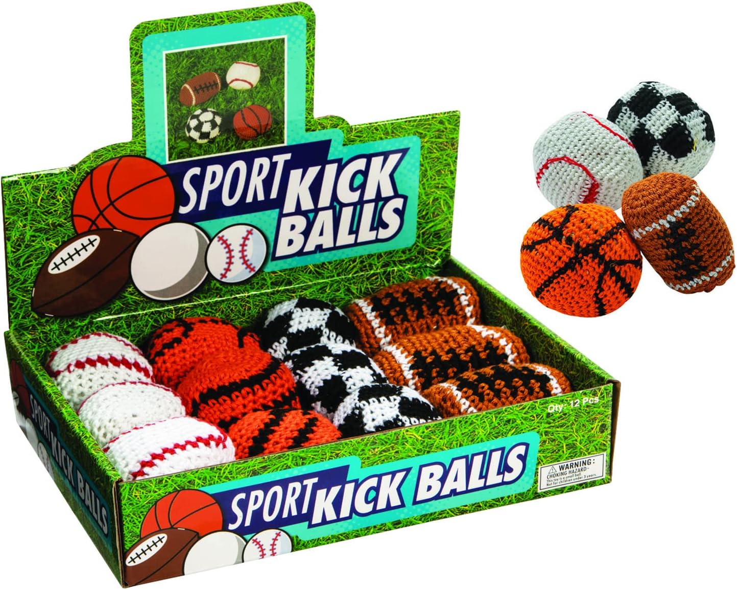 Knitted Sport Ball Kick Balls - Sport Party favors - 12 Pieces
