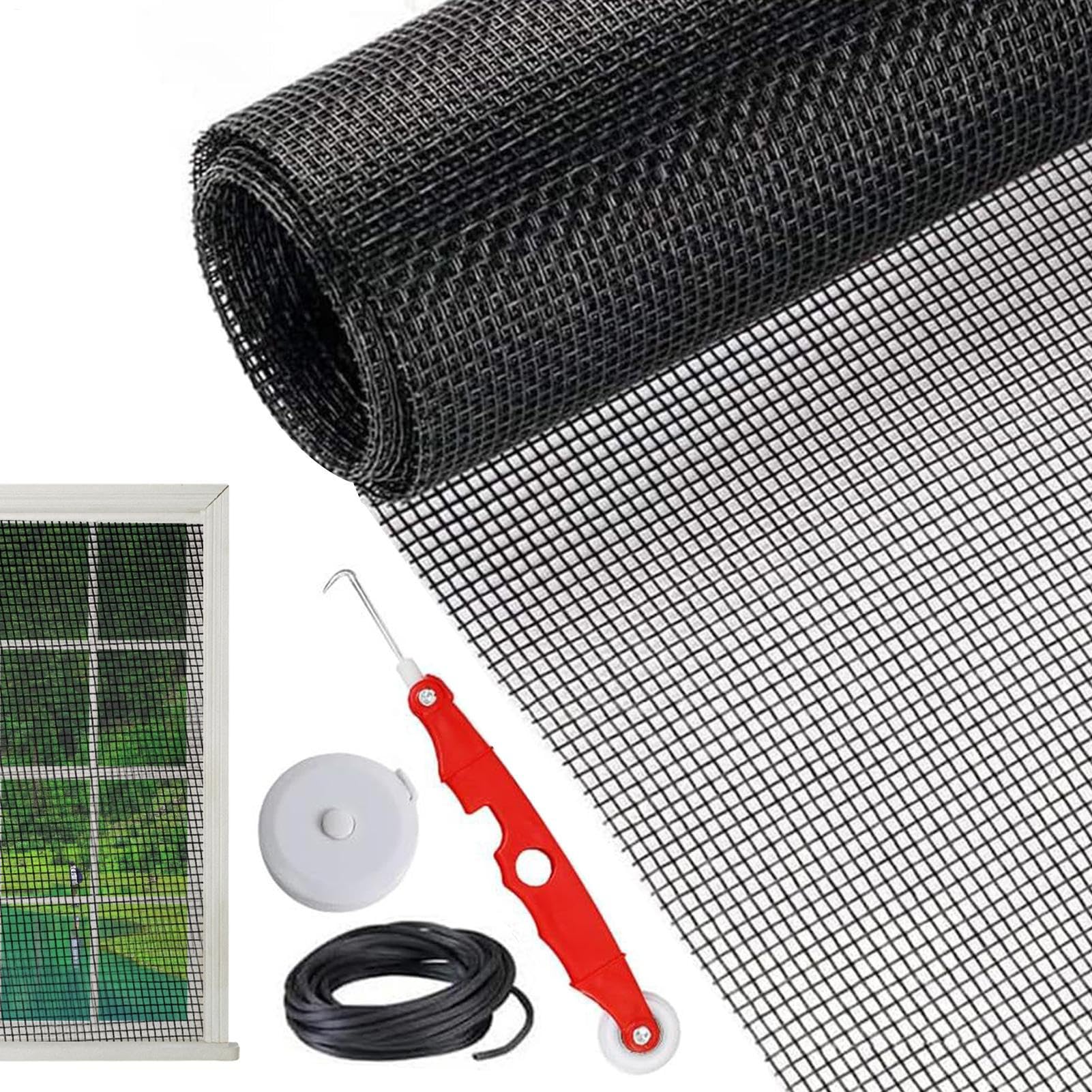 Remplacement du filet d'écran de fenêtre anti-insecte avec rouleau 157 x 47 pouces