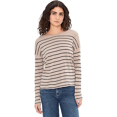 Eileen Fisher Organic Linen Cotton Jewel Neck Sweater ink