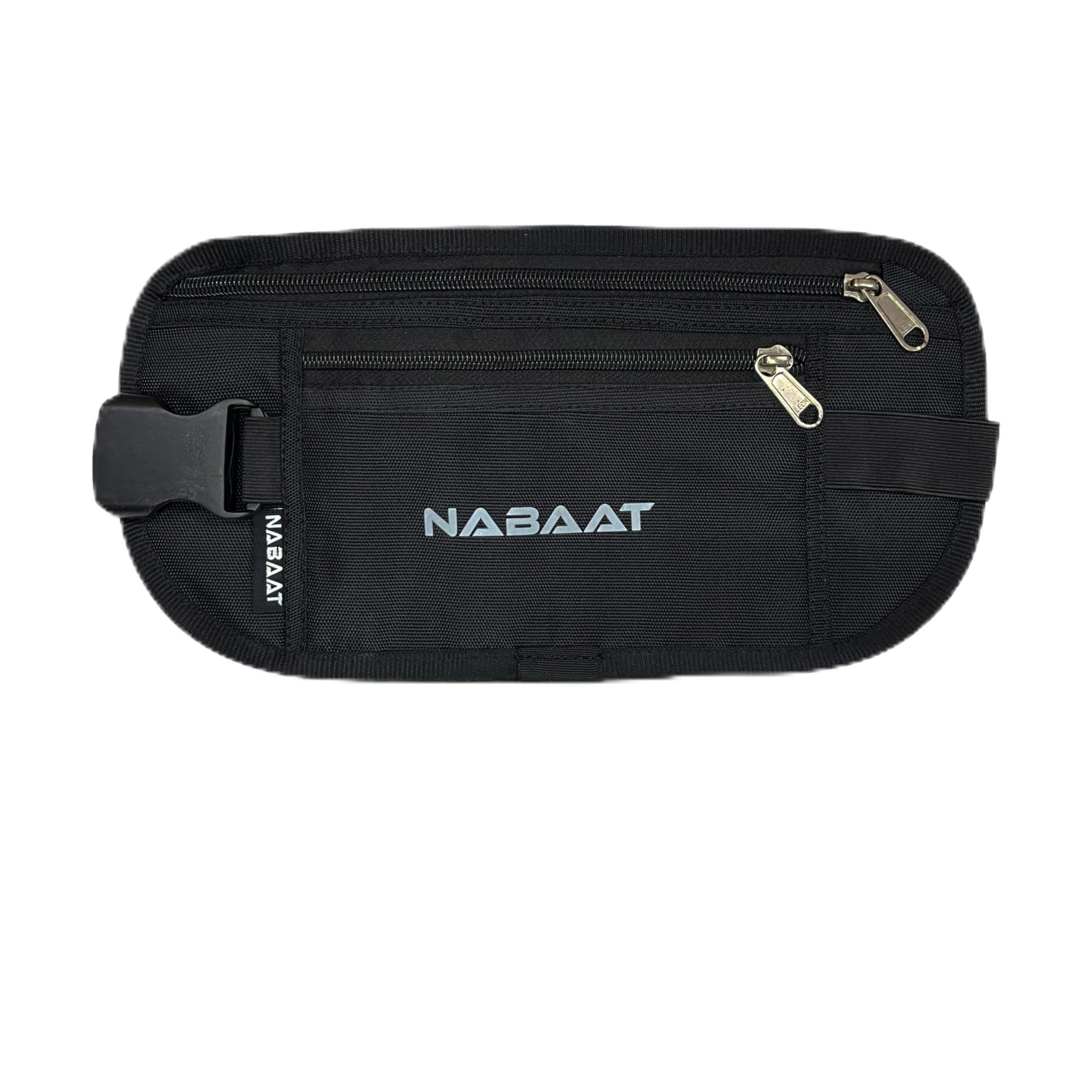 Polyester Money Belt for Men and Women, Travel Passport Hidden Waist Bag Pouch for Cash, Passport, Mobile, Credit/Debit Card and Travel Documents - Safe and Secure for Travel (Black, WB-3)-image-5