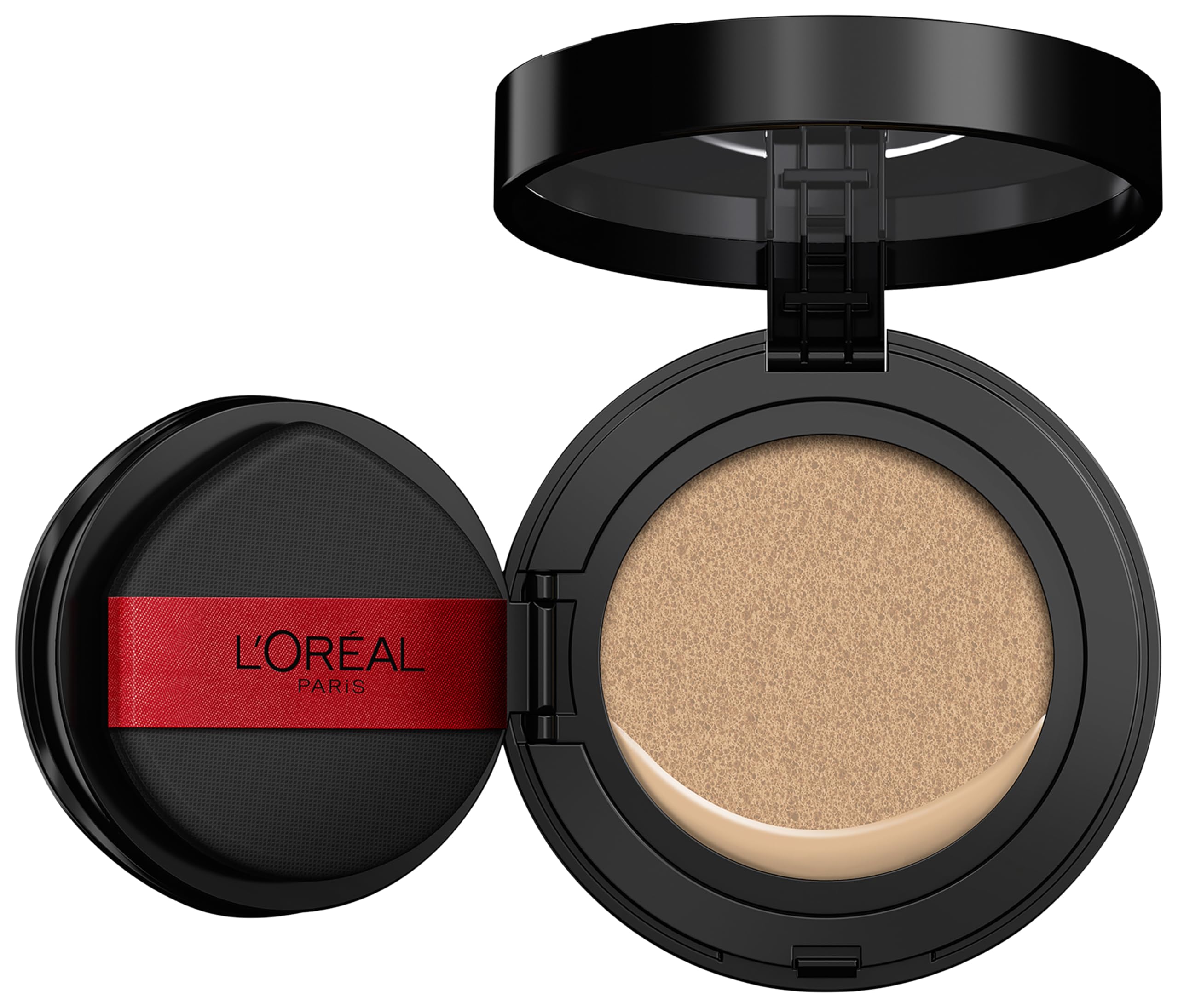 L'Oréal Paris, Infaillible Fresh Wear Cushion Foundation, 24H Halt mit atmungsaktiver flüssiger Formel, schwerelose Deckkraft, natürliches Finish, inklusive Applikator und Spiegel, Farbe W260, 11g