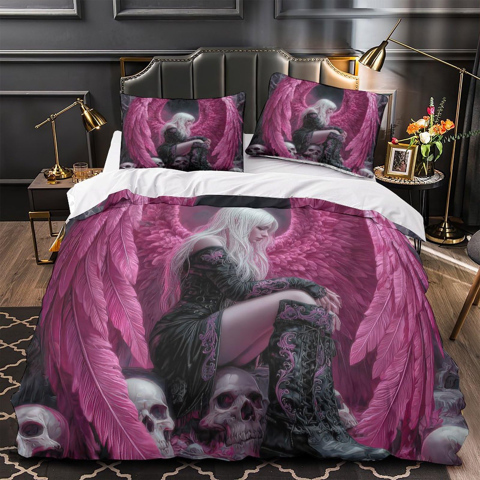 Parure de lit fantastique pour chambre d'enfants style gothique 220x240