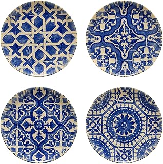 Costa Nova, Elements colección, Vajilla elegante, gres, Platos postre, Algarve, 21 cm, 4 piezas