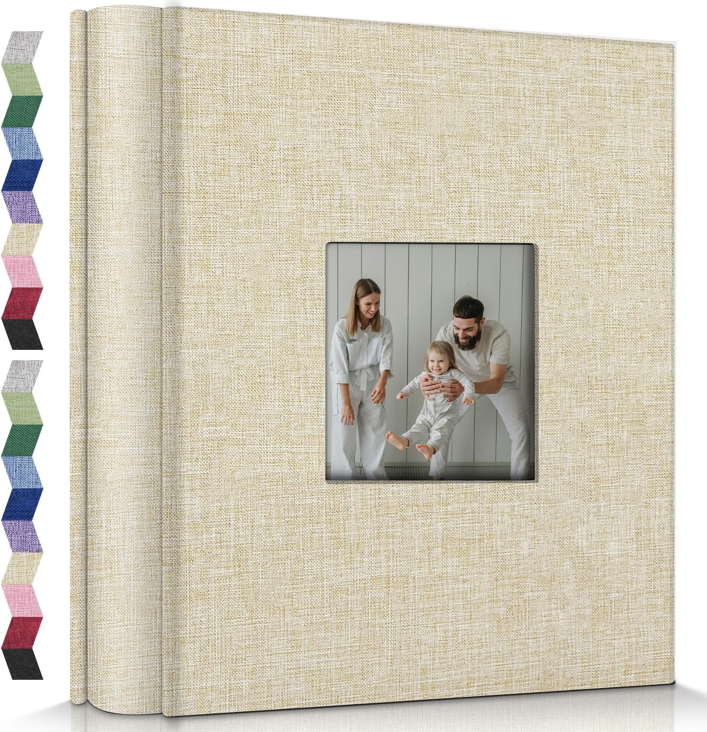 popotop Photo Album 4x6-600 Photos Photo Books with 600 Horizontal and Vertical Pockets,Linen Cover Albums for Family Wedding Anniversary Baby Vacation Pictures