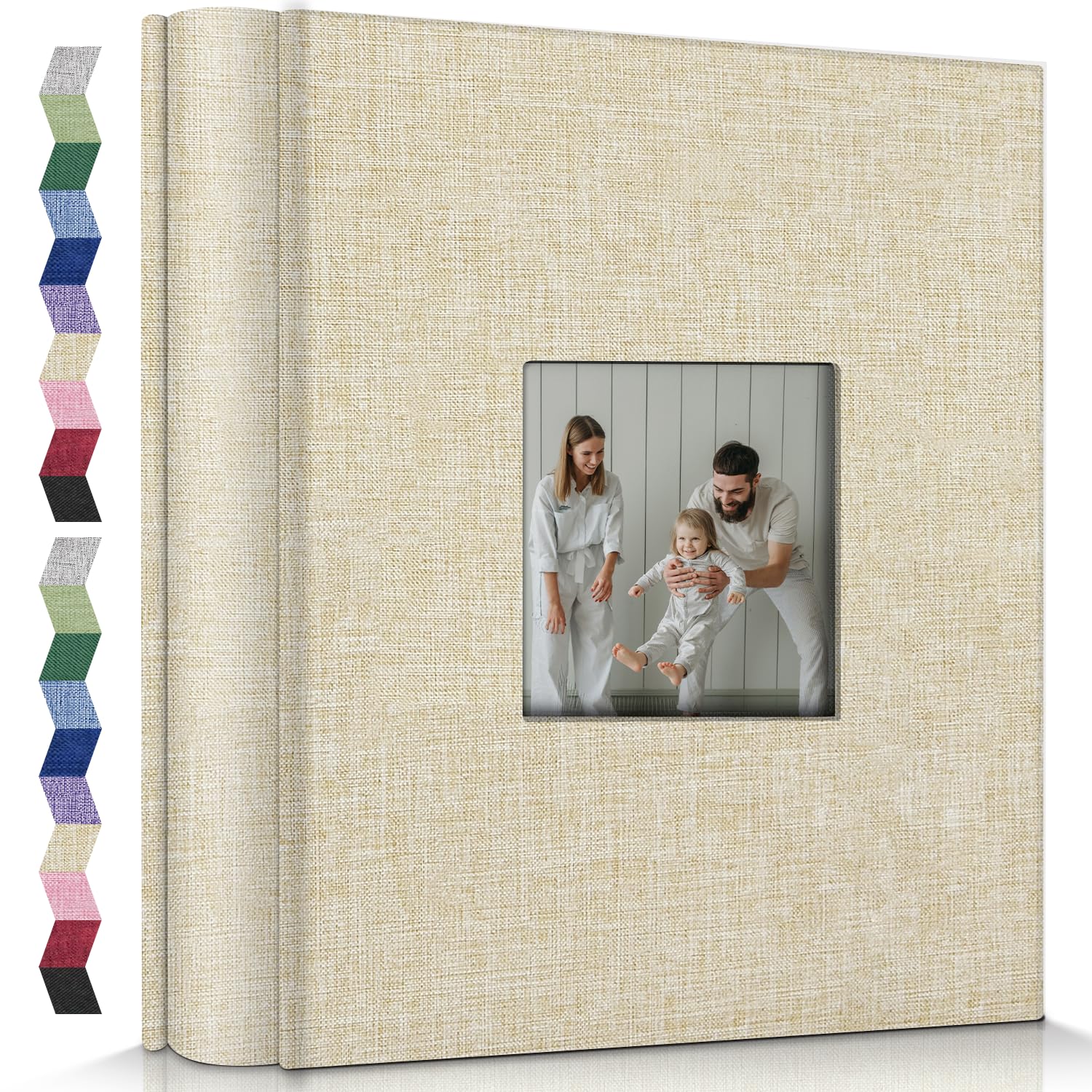 popotop Photo Album 4x6-600 Photos Photo Books with 600 Horizontal and Vertical Pockets,Linen Cover Albums for Family Wedding Anniversary Baby Vacation Pictures