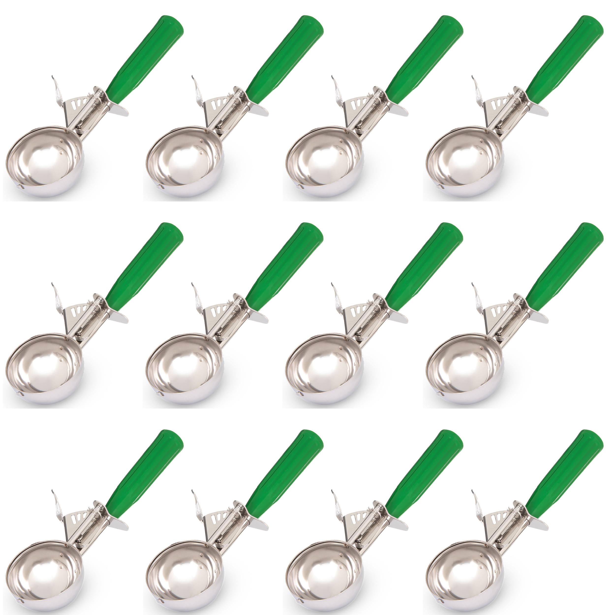 Carlisle 60300-12 Lot de 12 cuillères en acier inoxydable avec contrôle des portions Vert 93,6 g