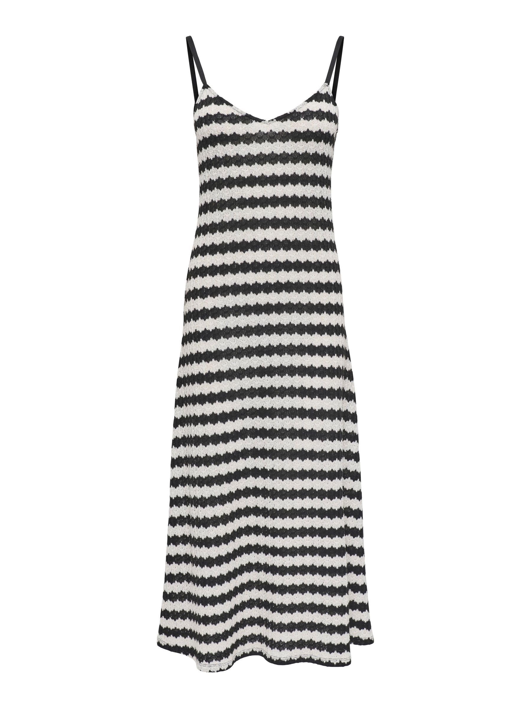 ONLY Cocktailkleid ONLEVARA LIFE S/L STRIPE DRESS JRS Black/LOS ANGELES:Kleid, Normal geschnitten