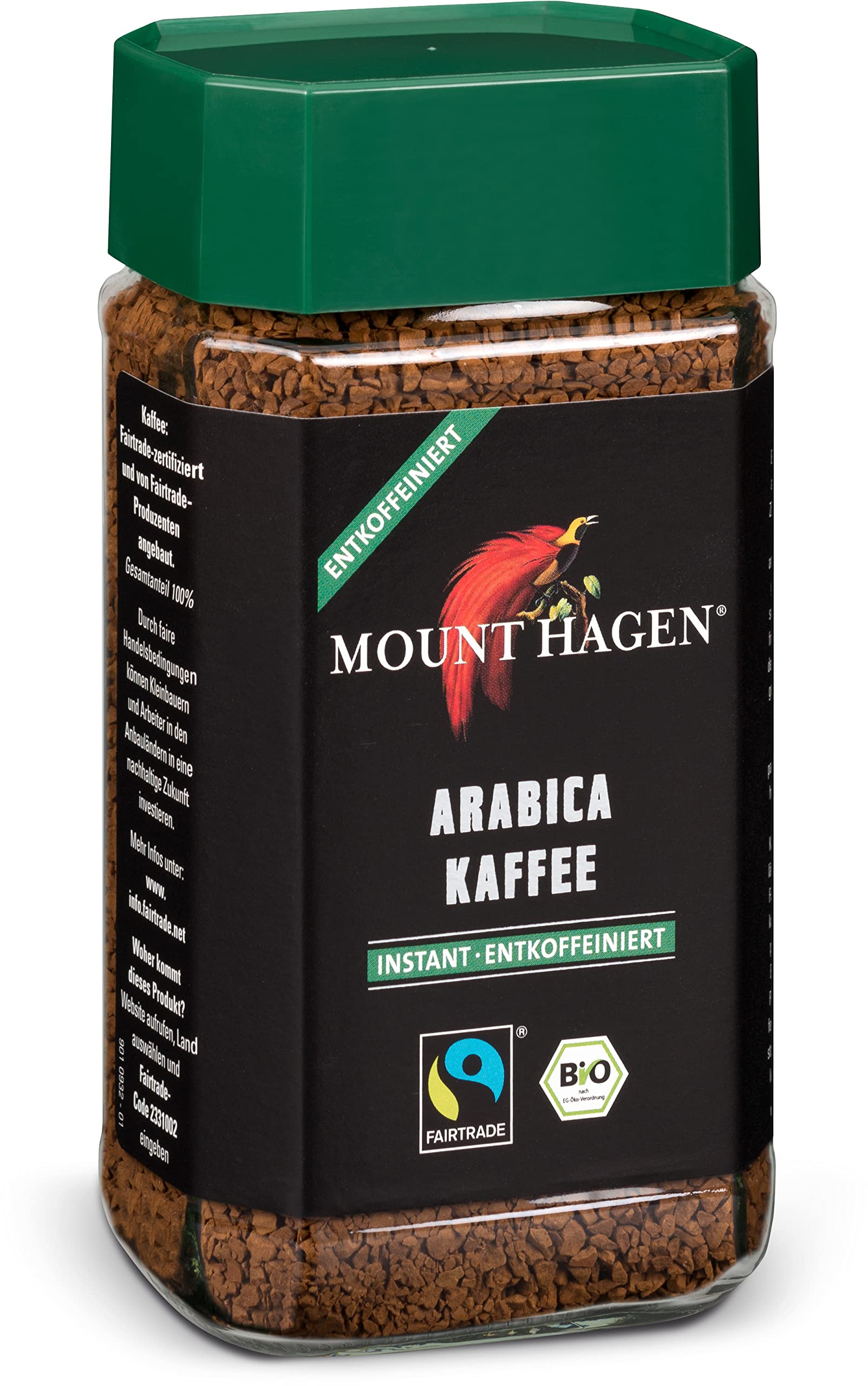 löslicher Arabica Kaffee, entkoffeiniert 18 x 100 g
