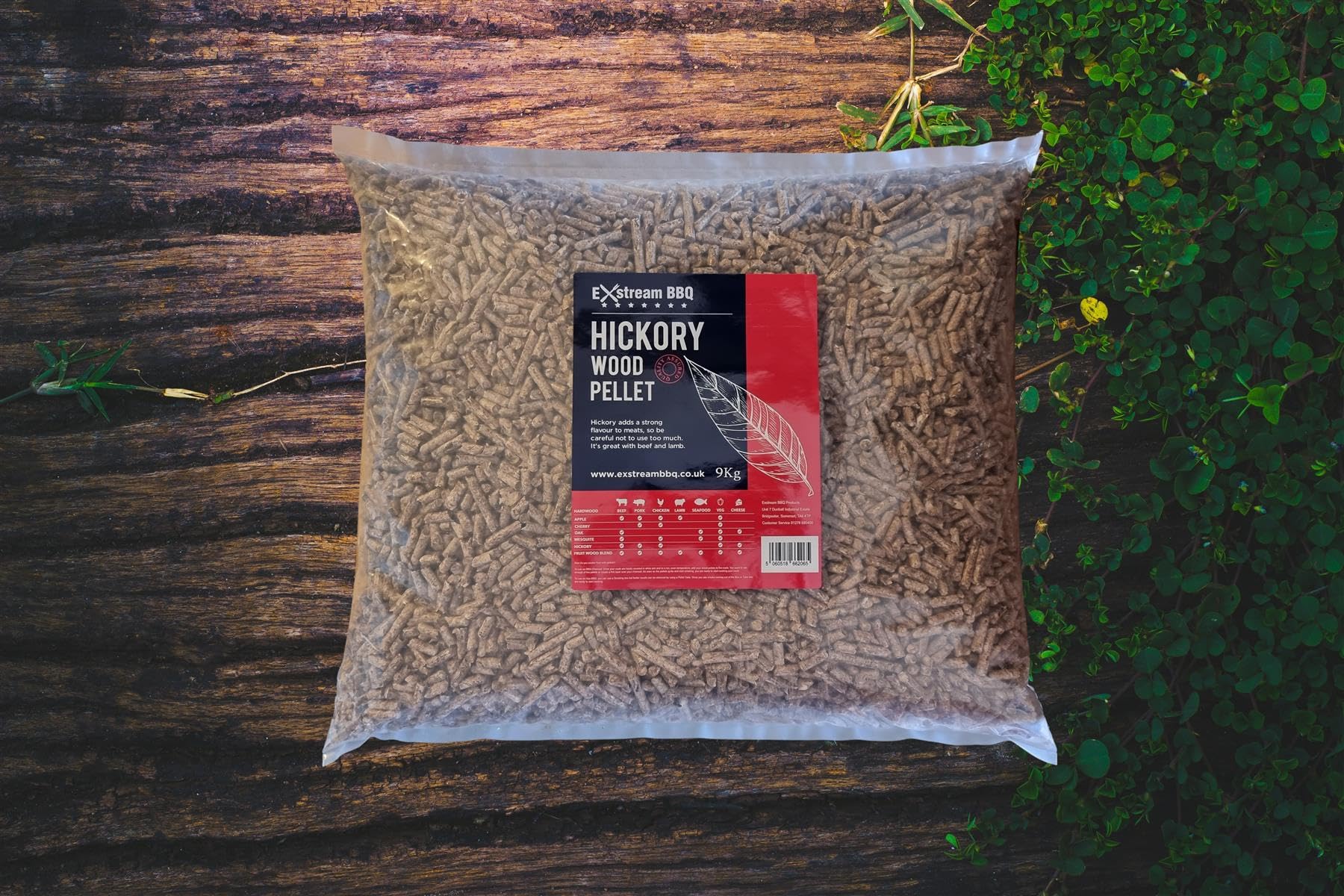 Exstream BBQ 9kg Pellet - 8 Species - For Use With Ninja Electric Smokers & Pizza Ovens (Hickory)