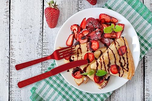 Miniatura 34 de DecorRack Juego de cubiertos de plástico de color amarillo para fiestas, 240 piezas a granel de utensilios resistentes (amarillo, 240 piezas)