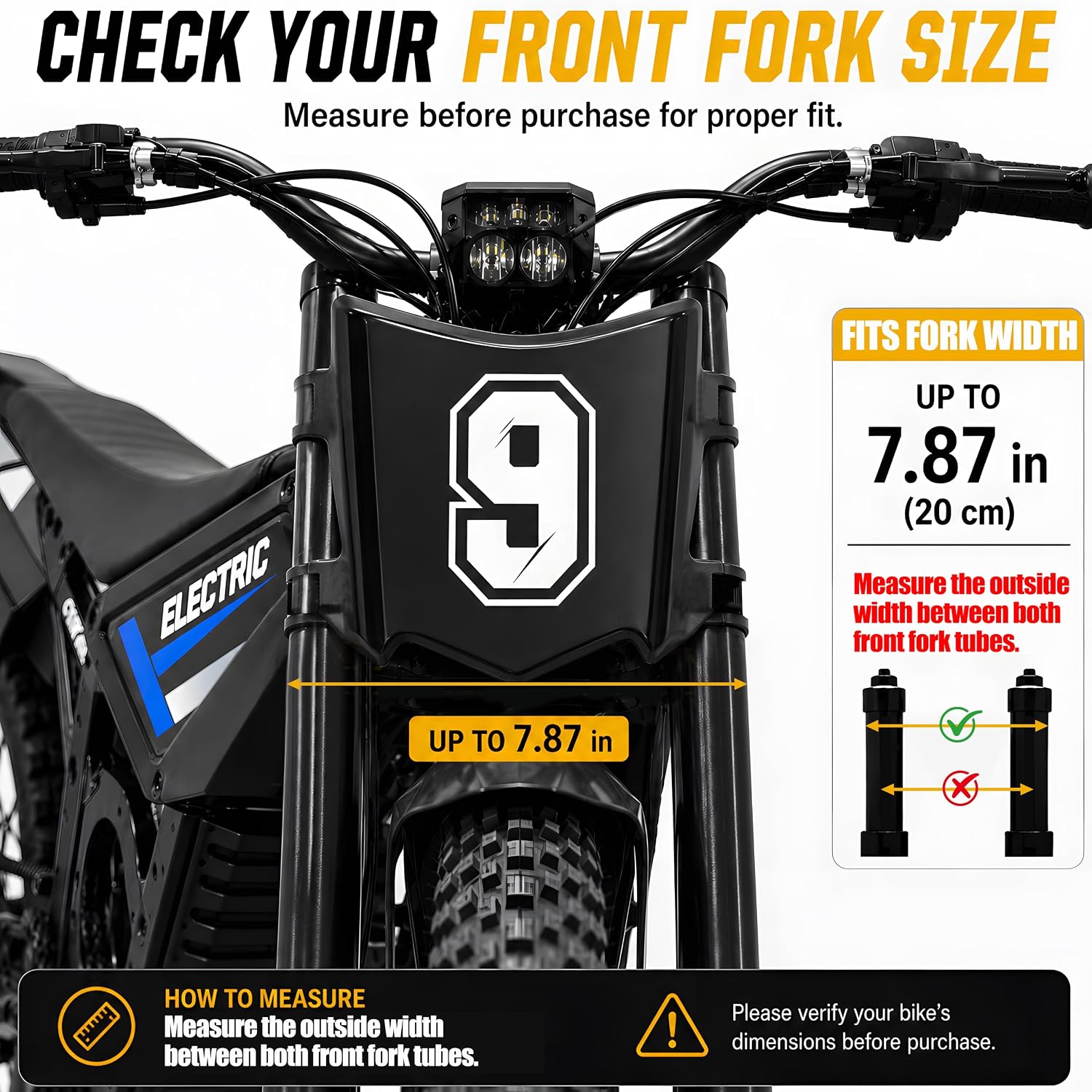 Front Number Plate for Surron Talaria, Electric Dirt Bike Plate with Decals image 3