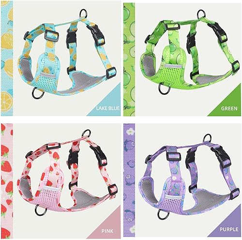 Miniatura 7 de Arnés transpirable para perro, arnés reflectante ajustable con anillo en D sin tirones, arnés para caminar para perros pequeños, medianos y grandes