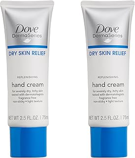 Dove Dermaseries Fragrance-Free Hand Cream for Dry Skin, 2.5 Fl Oz (Pack of 2)
