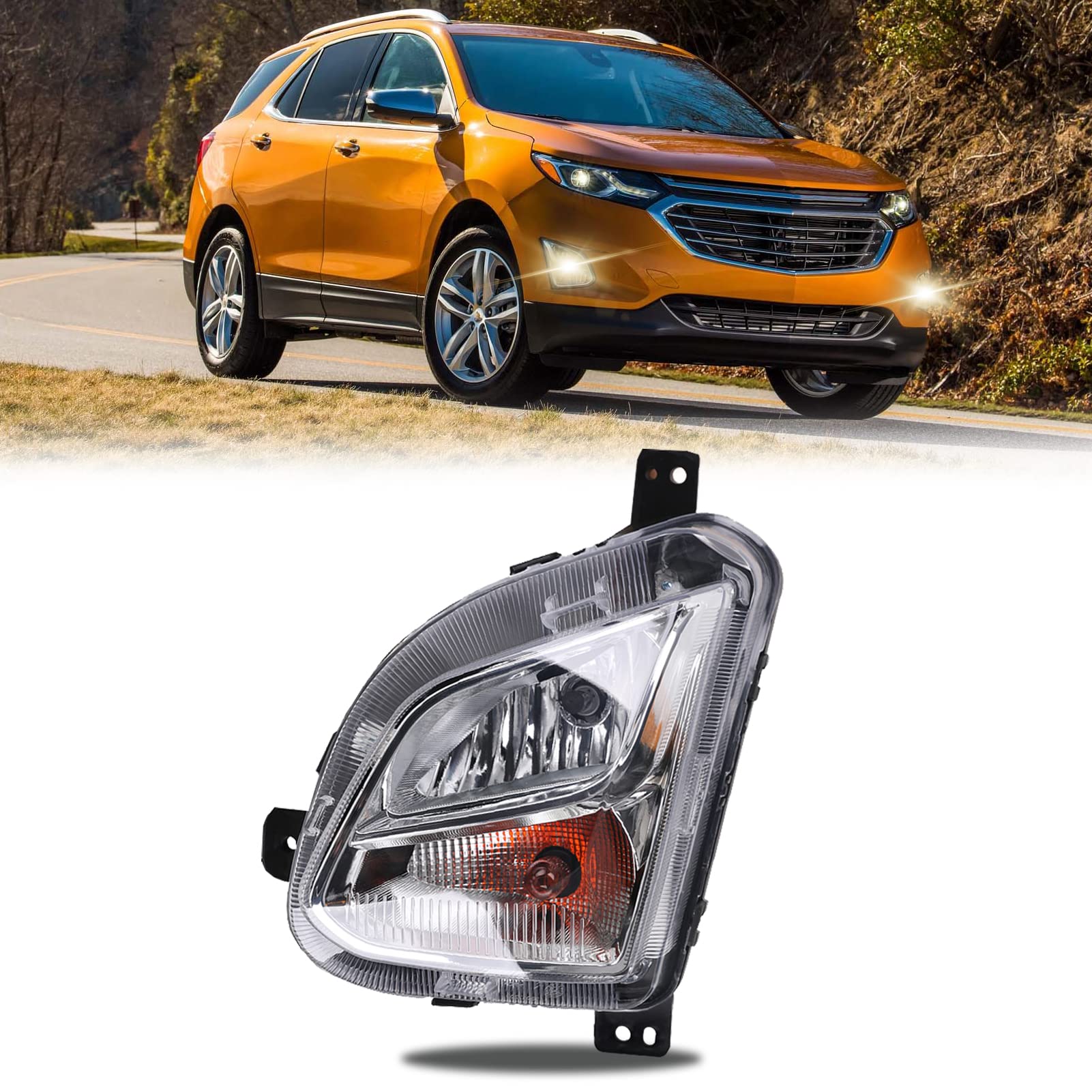Left Fog Lights Compatible With 2018 2019 2020 2021 Chevy equinox 2018 2019 2020 2021 Driver Side Fog Light Signal Light (Left)
