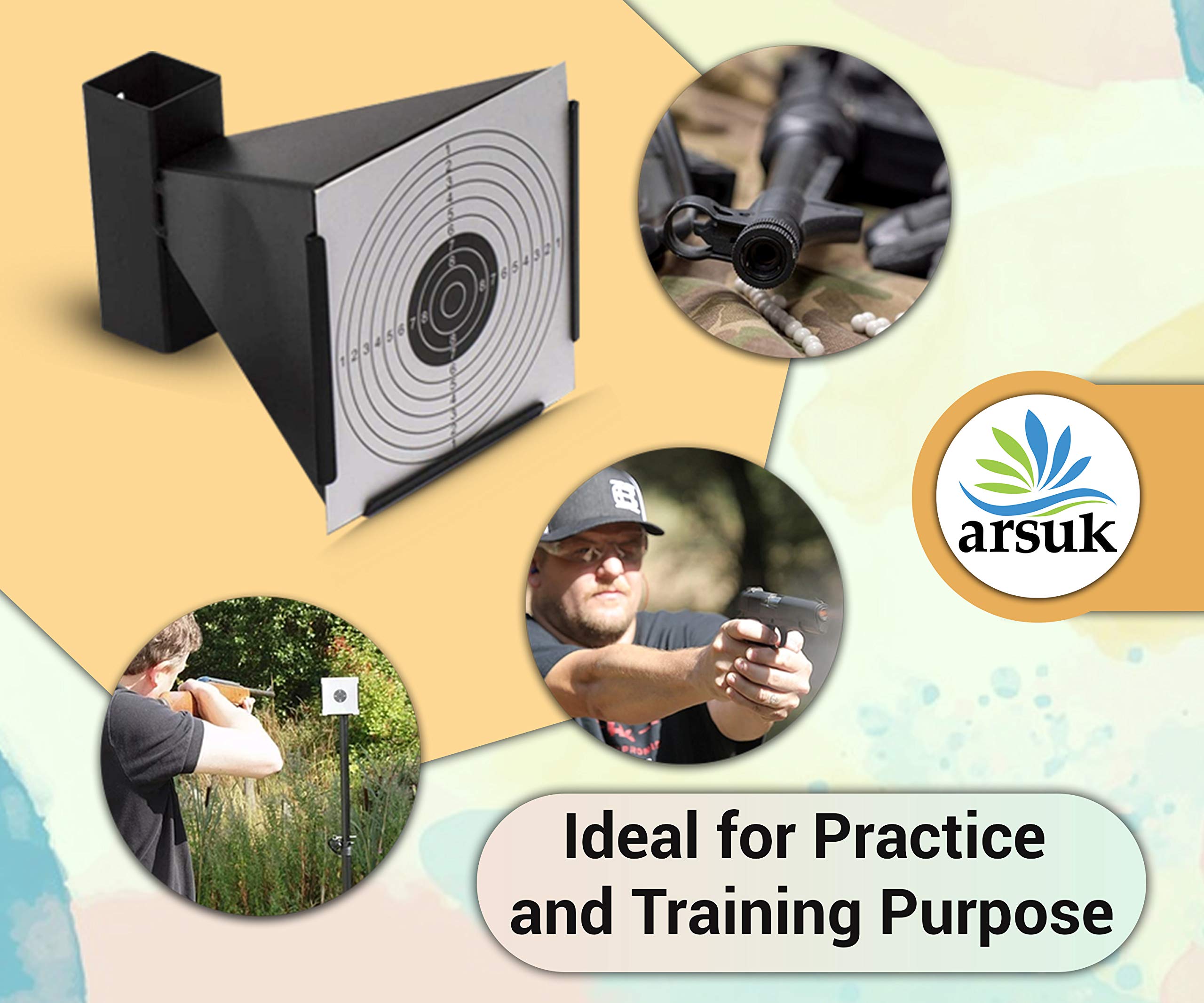 ARSUK Airsoft Swinging Target Freestanding Self Resetting Holder Cone