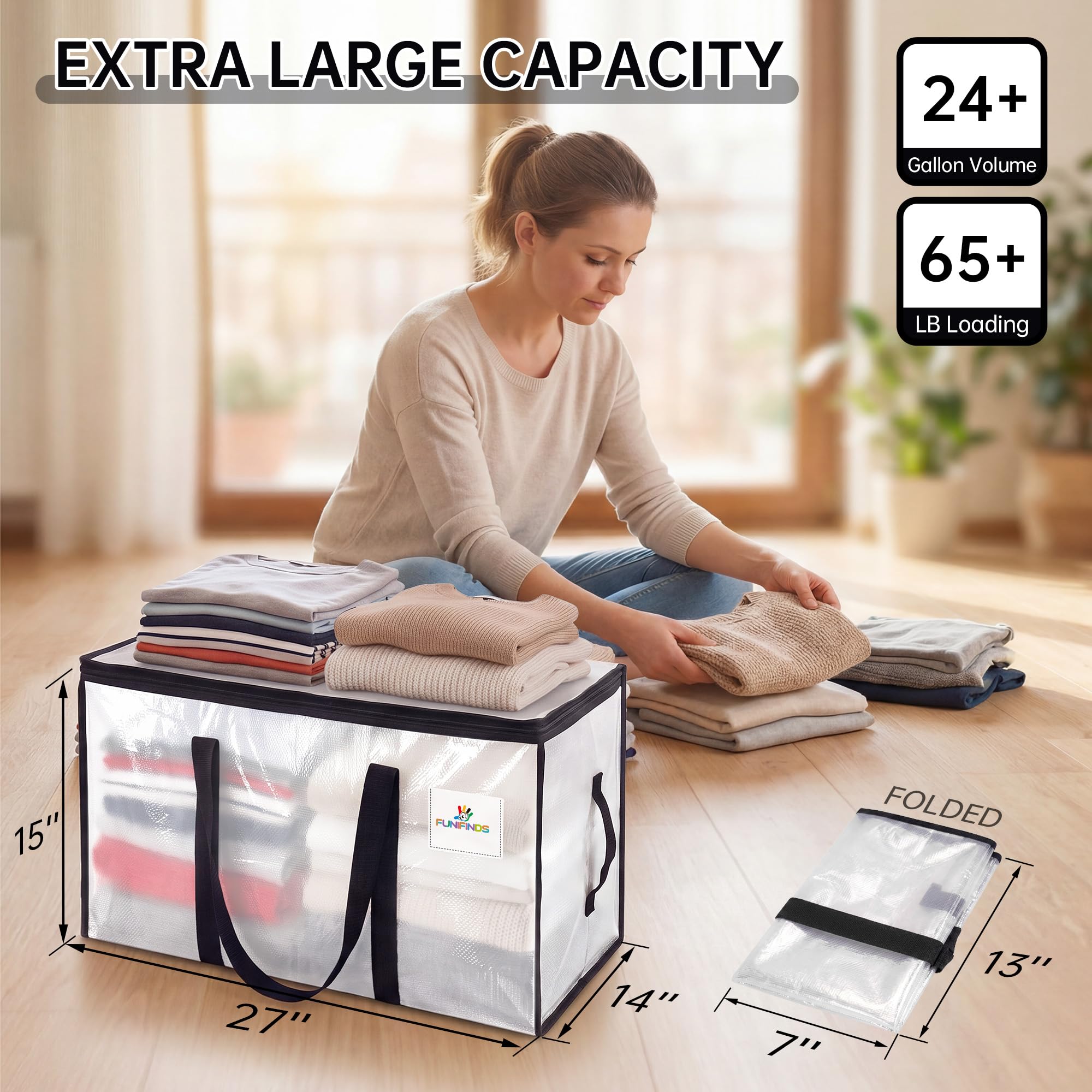 Extra Large Moving Bags - Durable Storage Containers -5 Extra Large Moving Bags - Durable Storage Containers -5