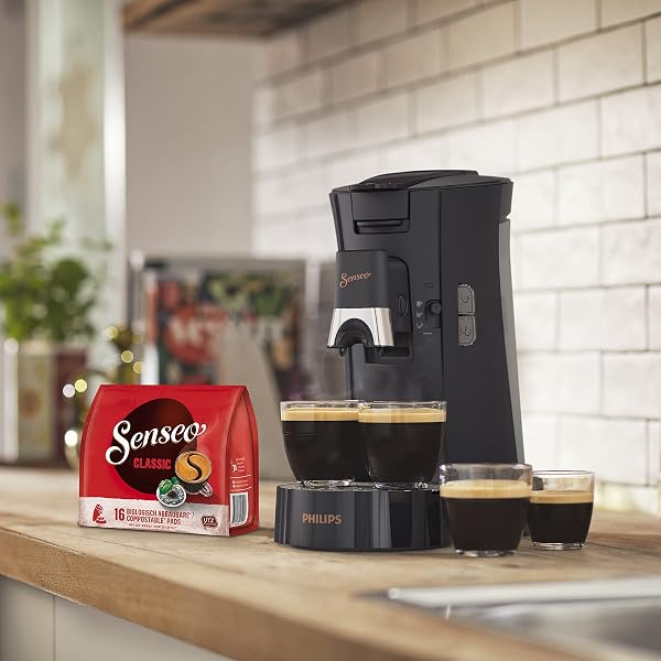 Philips Domestic Appliances Senseo Select CSA240/60 Coffee Pod Maker, Coffee Thickness Selection Plus, Memory Function, Recycled Plastic, Black - 3