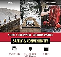 Vista 2 de Counter Assault Bear Bell Chrome w/Silencer - Paquete de 6