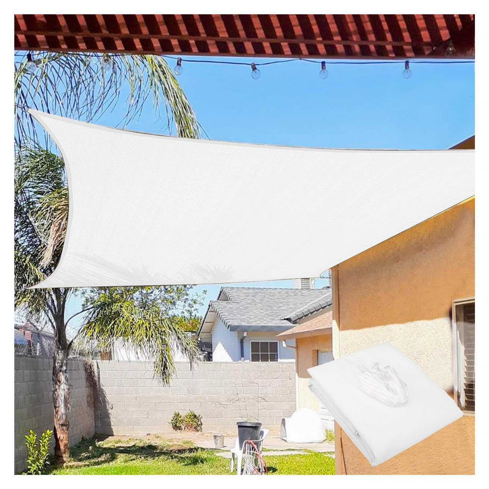 Auvent respirant soleil blanc terrasse et pergola sur mesure 5m