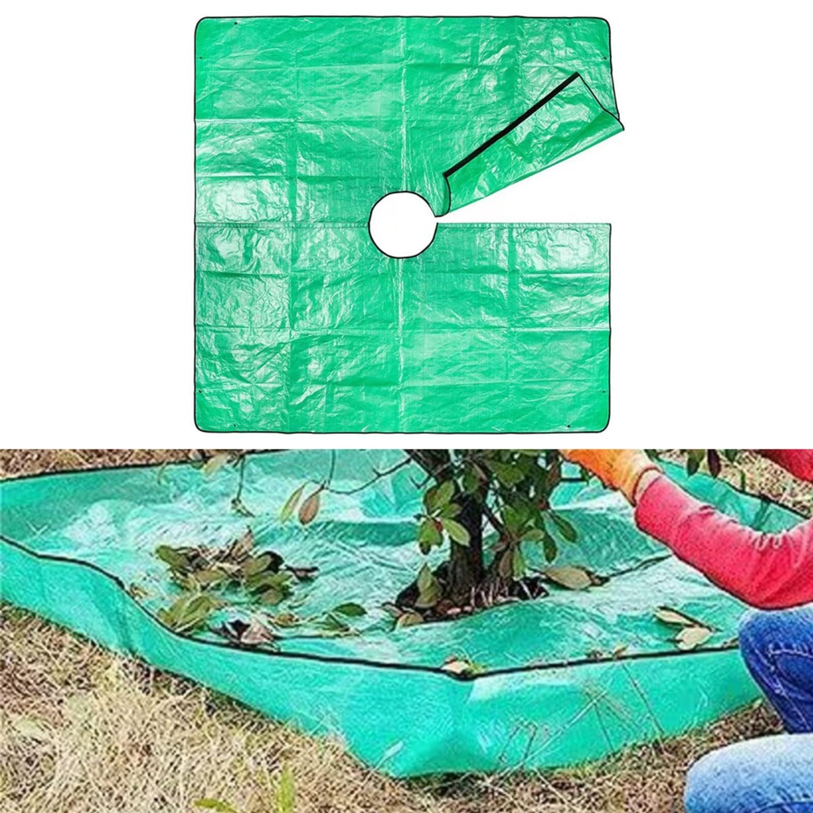 Manta de jardín para hojas para limpieza al aire libre después de podar árboles, arbustos y recoger hojas caídas y pequeños desechos de jardín (3 x 3 m/40 cm)