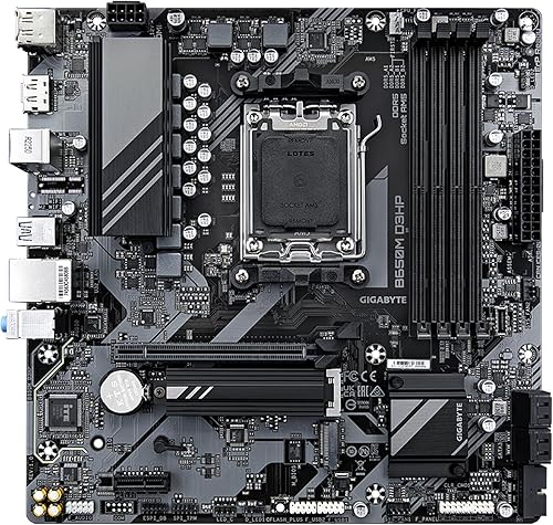 Miniatura 2 de GIGABYTE B650M D3HP (AM5 LGA 1718 AMD B650 Micro ATX5 años de garantíaDDR5 2X PCIe 4.0 M.2PCIe 4.0USB 3.2 Gen2 Type-C2.5GbE LANplaca base)