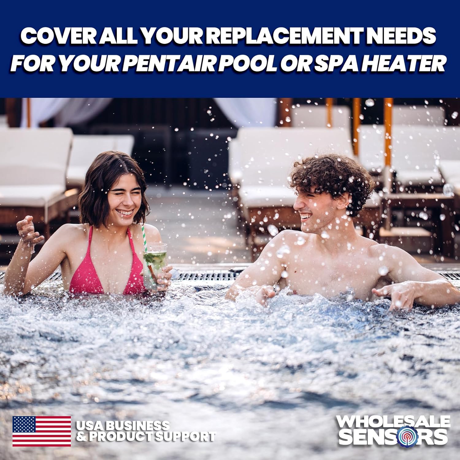 Wholesale Sensors Replacement Pentair 473605 Water Pressure Switch Compatible with MiniMax Pool & Spa Heaters 12 Month Warranty & USA Business