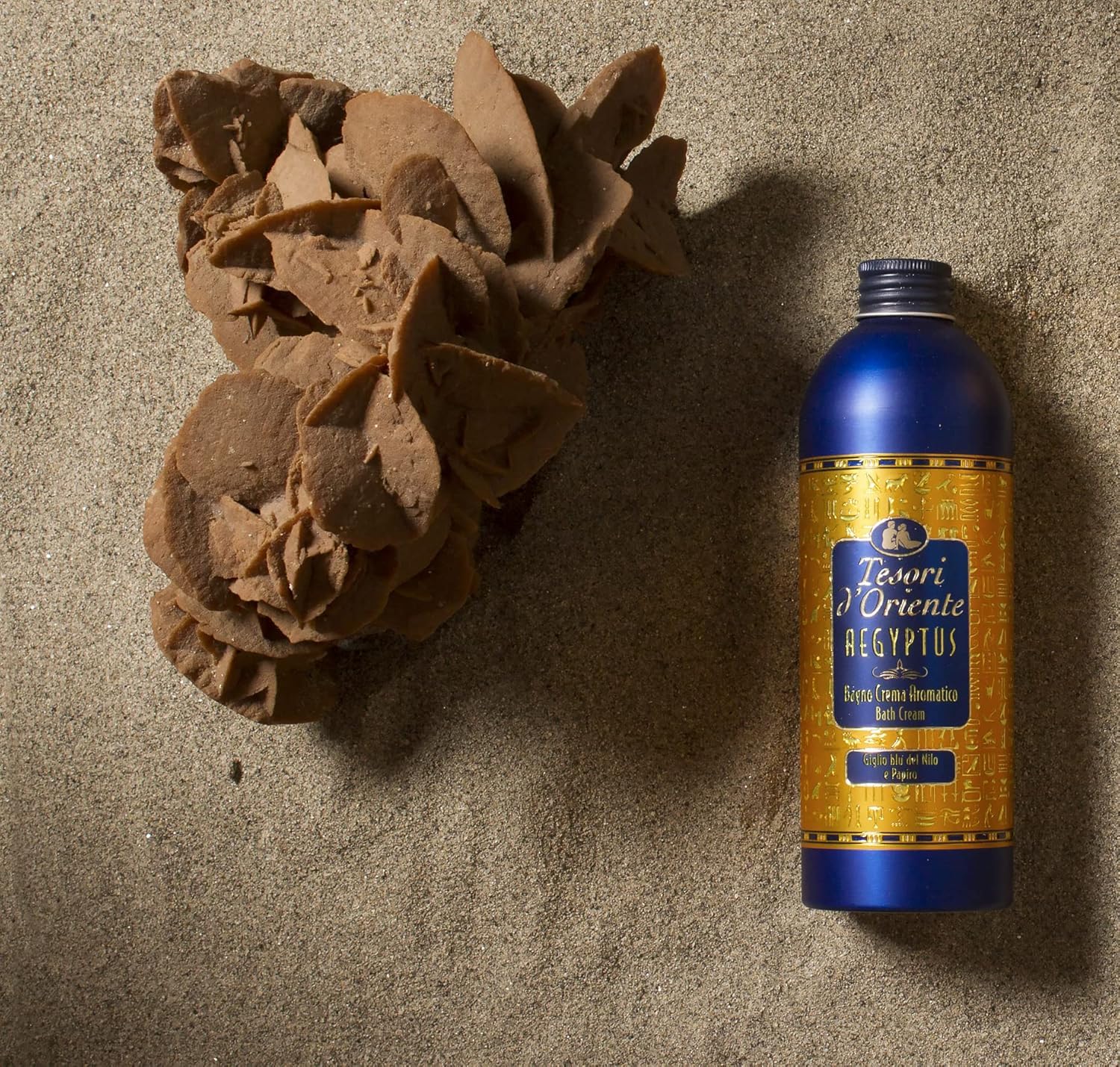 8x Tesori d'Oriente Bagno Crema Aegyptus,Cremebad Schaumbäder mit Papyrusextrakt,Reinigt die Haut und spendet Nährstoffe und Feuchtigkeit, 500ml + Beni Culinari Kostenloser Schlüsselanhänger