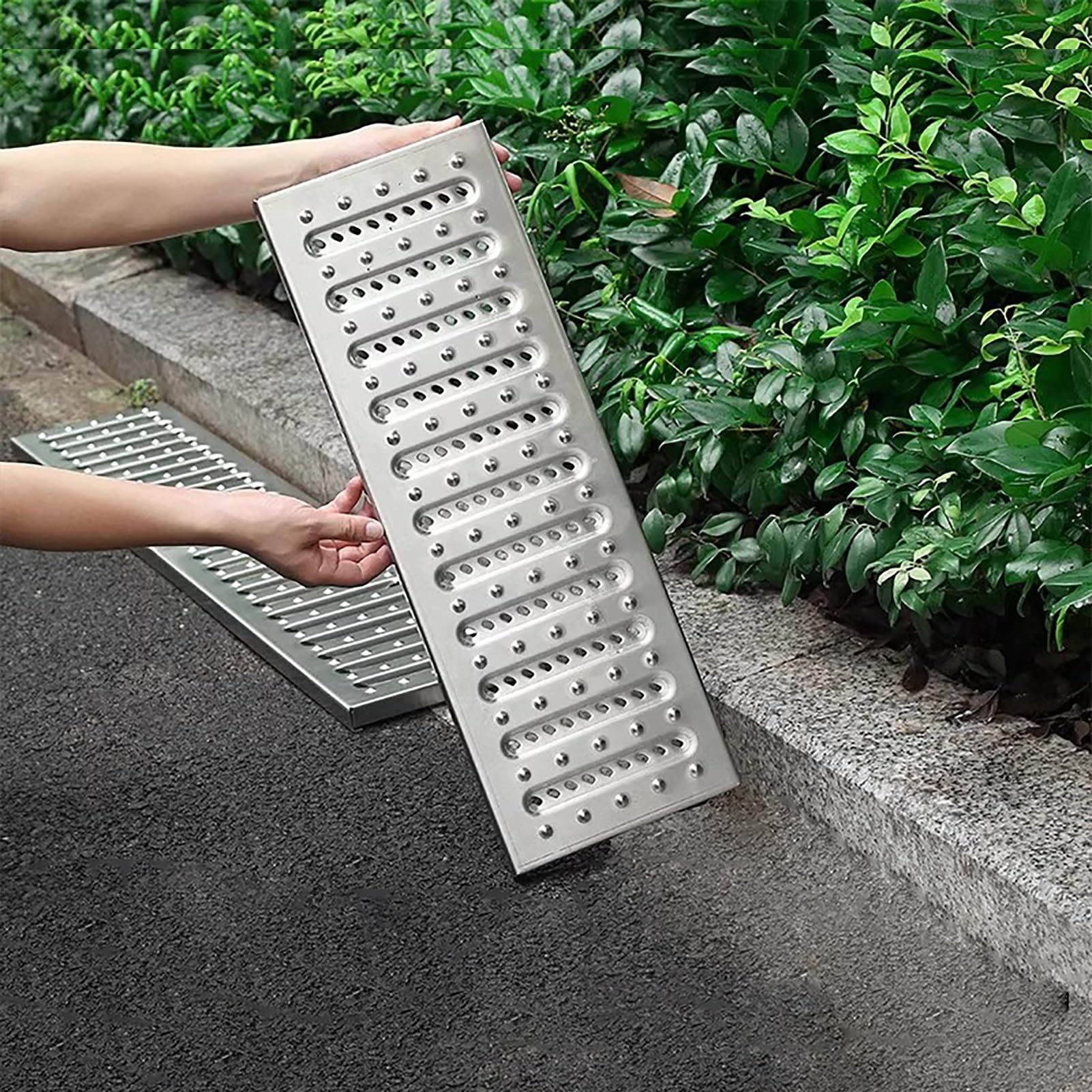 Genérico Rejilla de desagüe de Acero Inoxidable para Suelo - Tapa de desagüe Duradera para Uso Interior/Exterior, previene obstrucciones en baños, cocinas y alcantarillas, Resistente a la corrosión,