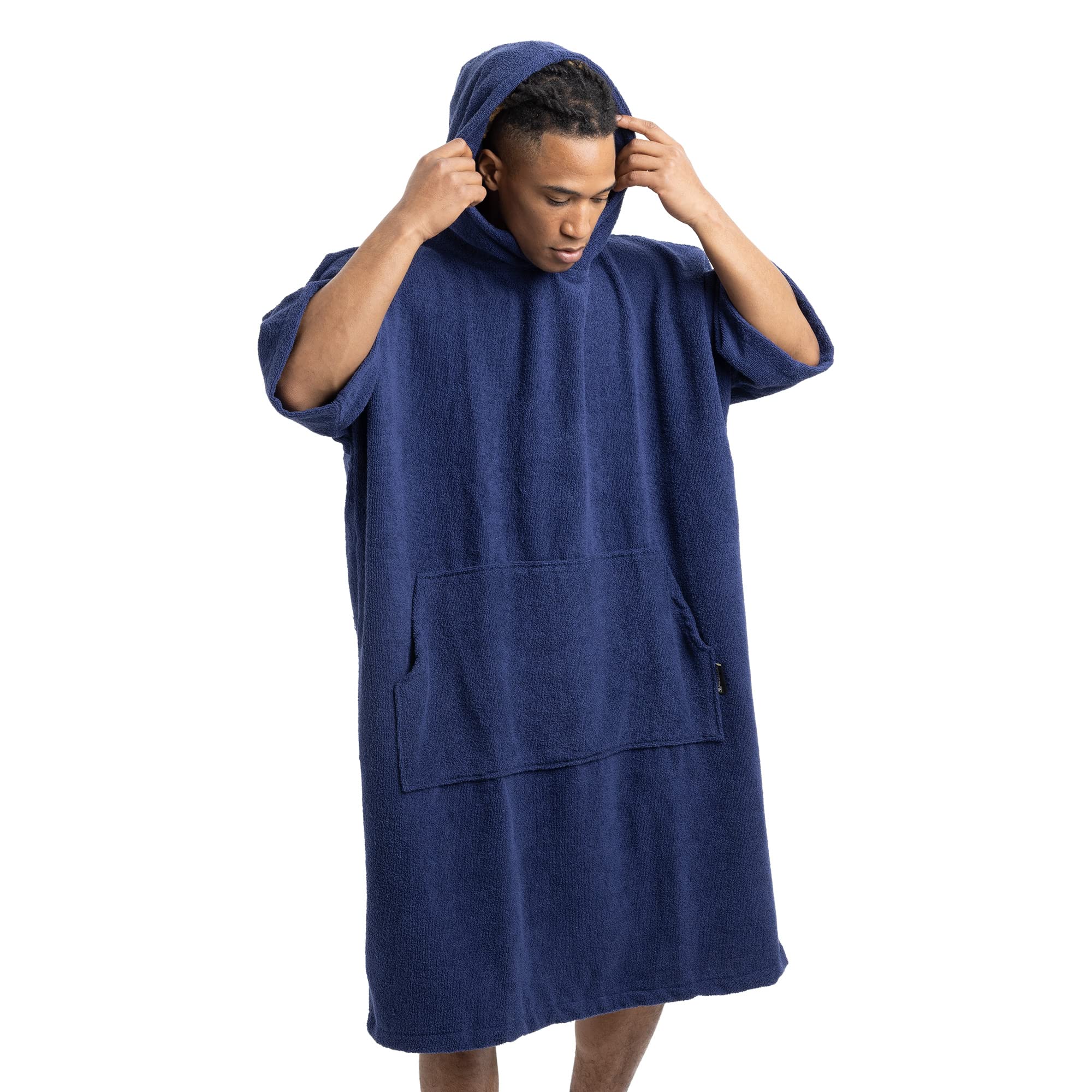 HOMELEVEL Poncho con capucha - Ponchos de algodón unisex con bolsillo para mujer y hombre adulto - Para surf playa natación - Talla S a XL