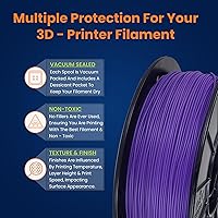 Vista 154 de 3D-Fuel 3D Filamento Pro PLA+ Negro Medianoche de Alta Temperatura y Resistente, 1.75mm, 1 kg +/- 0.02mm de Tolerancia, Fabricado en EE.UU., Fácil