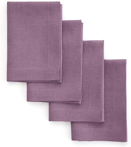 Miniatura 61 de Solino Home - Juego de 4 manteles individuales de 14 x 19 pulgadas, lino europeo 100% lino puro, tejido natural, hecho a mano, lavable a máquina,