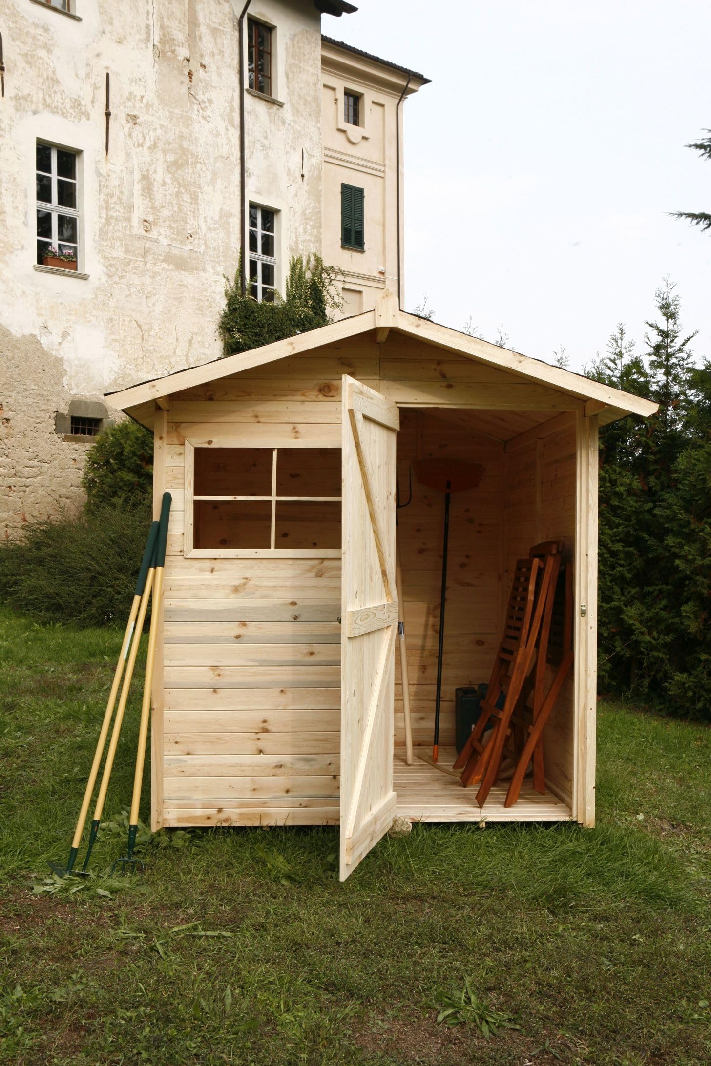 Casetta in legno per esterni con pavimento, perline spessore 16mm – mod. C200/2