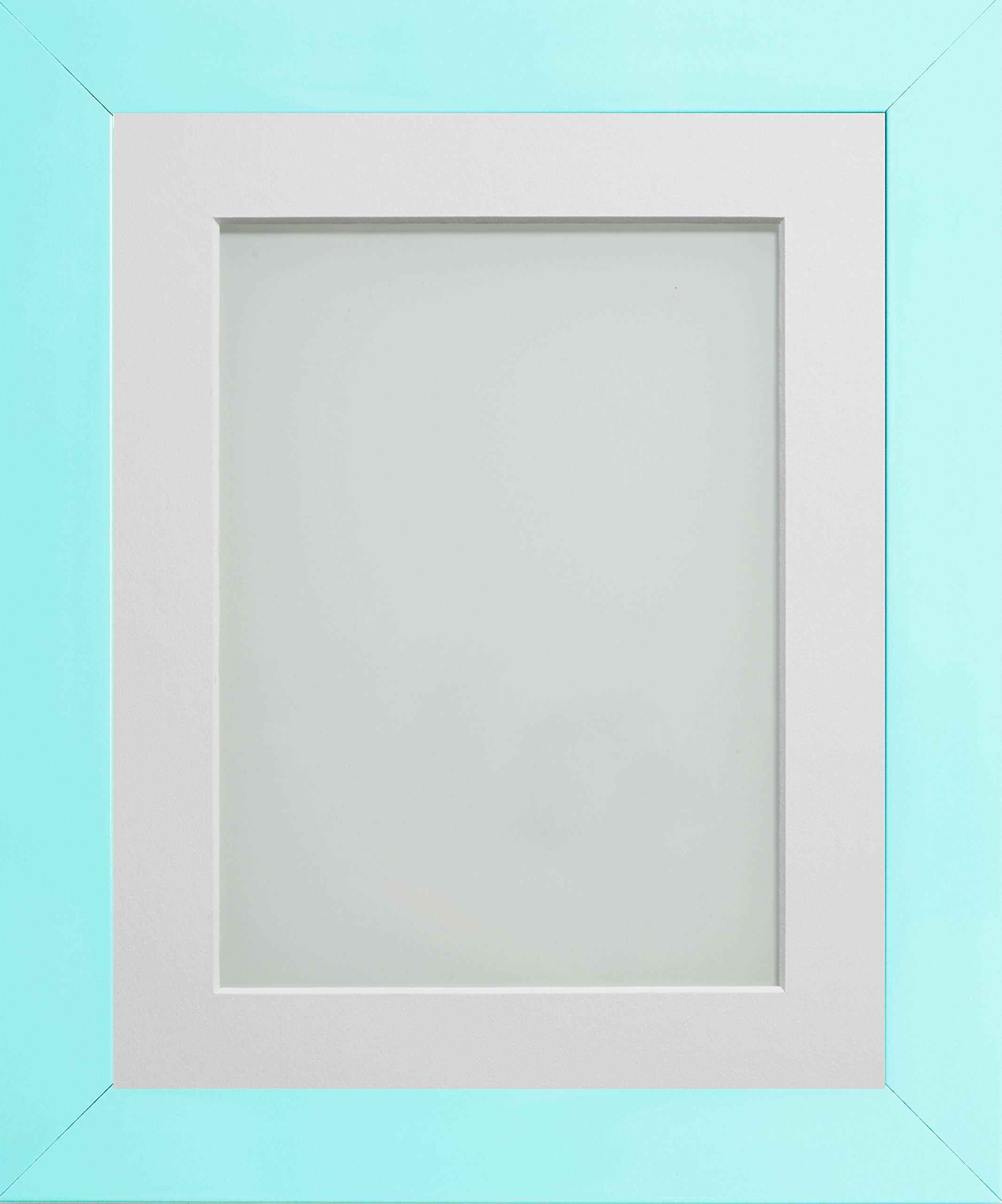 Frame Company Candy Range Aqua Blue 30x20 Frame With White Mount for image size A2