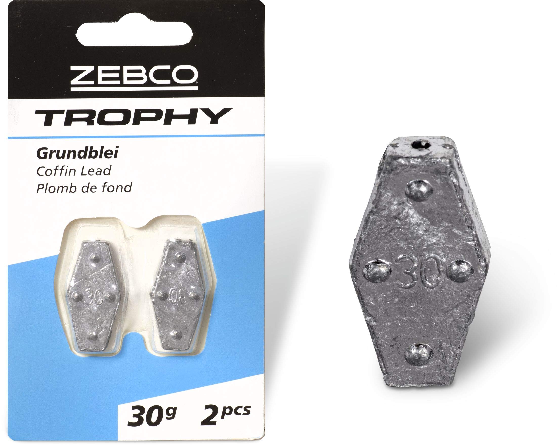 Plombs De Pêche Zebco Trophy En Bois Du Tyrol - 20g (lot De 2) - Pour La Pêche Au Fond