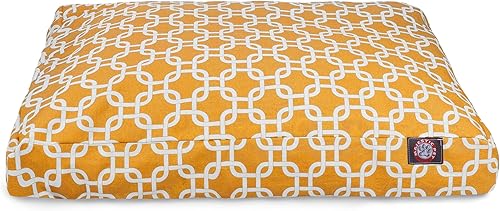 Miniatura 2 de Yellow Links - Cama rectangular pequeña para perros para interiores y exteriores con funda extraíble lavable por Majestic Pet Products