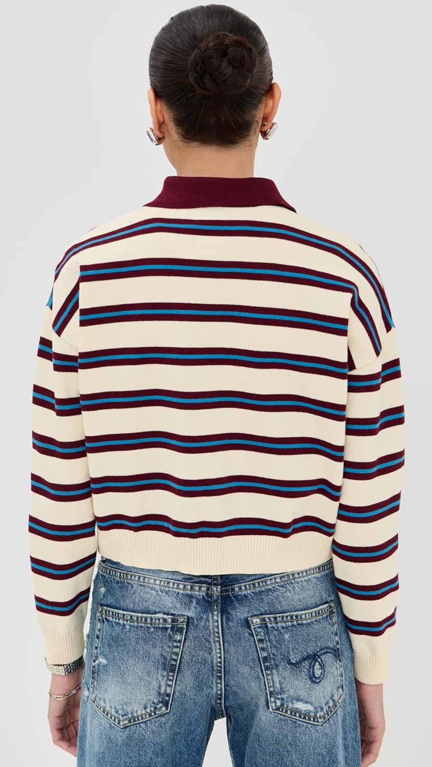 LE BOP Women's Striped Polo - Image 4