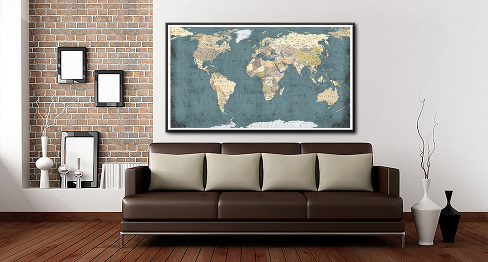 Amazon.com: Welmeco Large Office Wall Decoration Retro Detailed