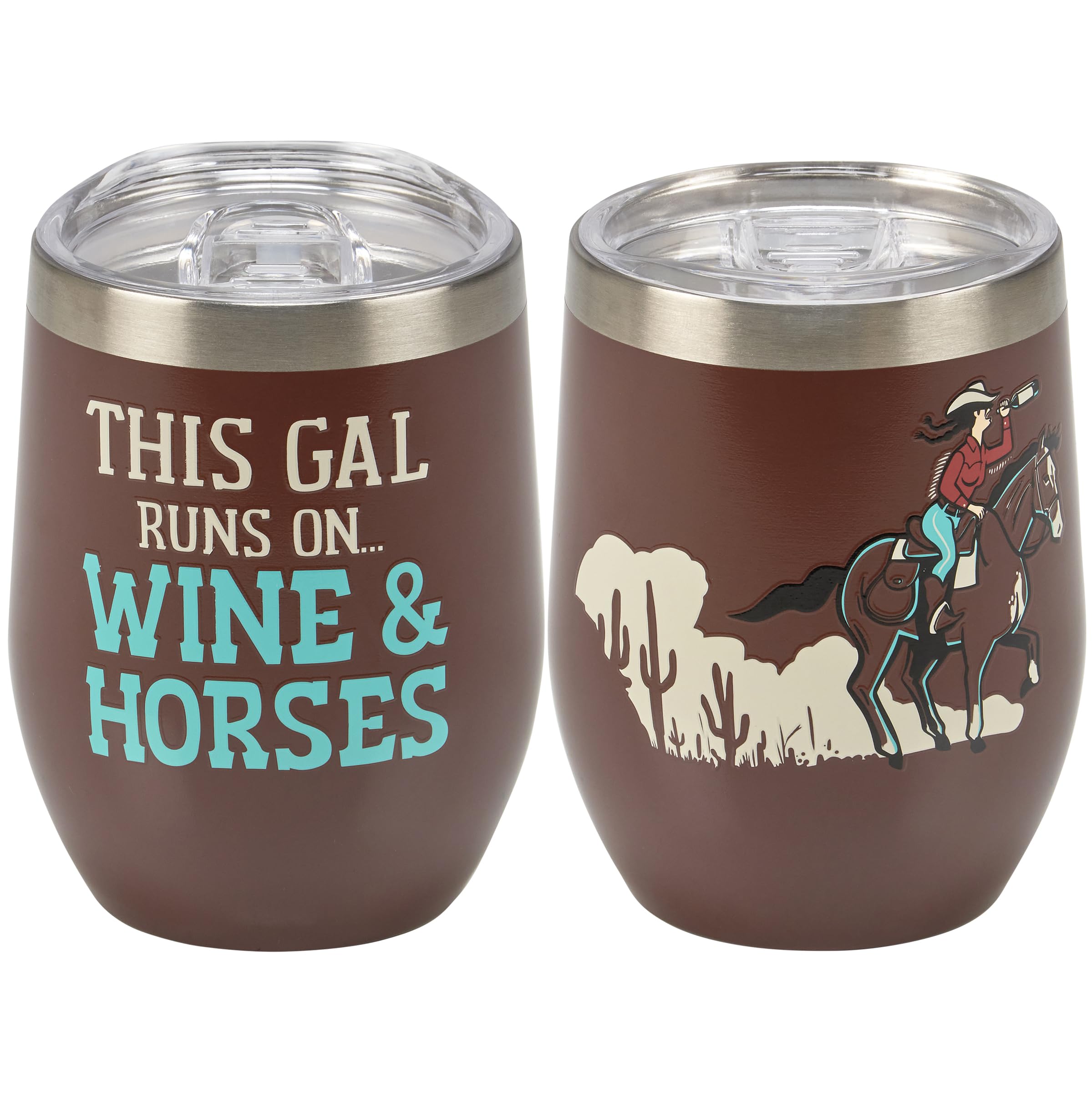 Primitives by Kathy Wine Tumbler - Wine & Horses