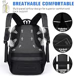 Paude Backpack for Men and Women,School Backpack for Teens,15.6 inch Laptop Backpack with USB Charging port for Business College Travel