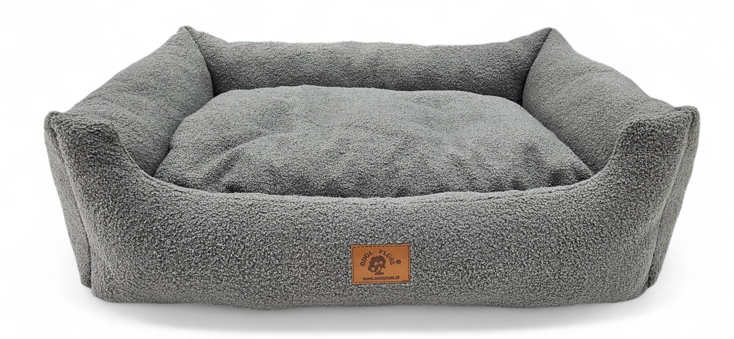 Odolplusz Cuccia per cani XXL, lavabile, soffice, 95 x 75 cm, grigio, con bordi rialzati e cuscino rimovibile (grafite)