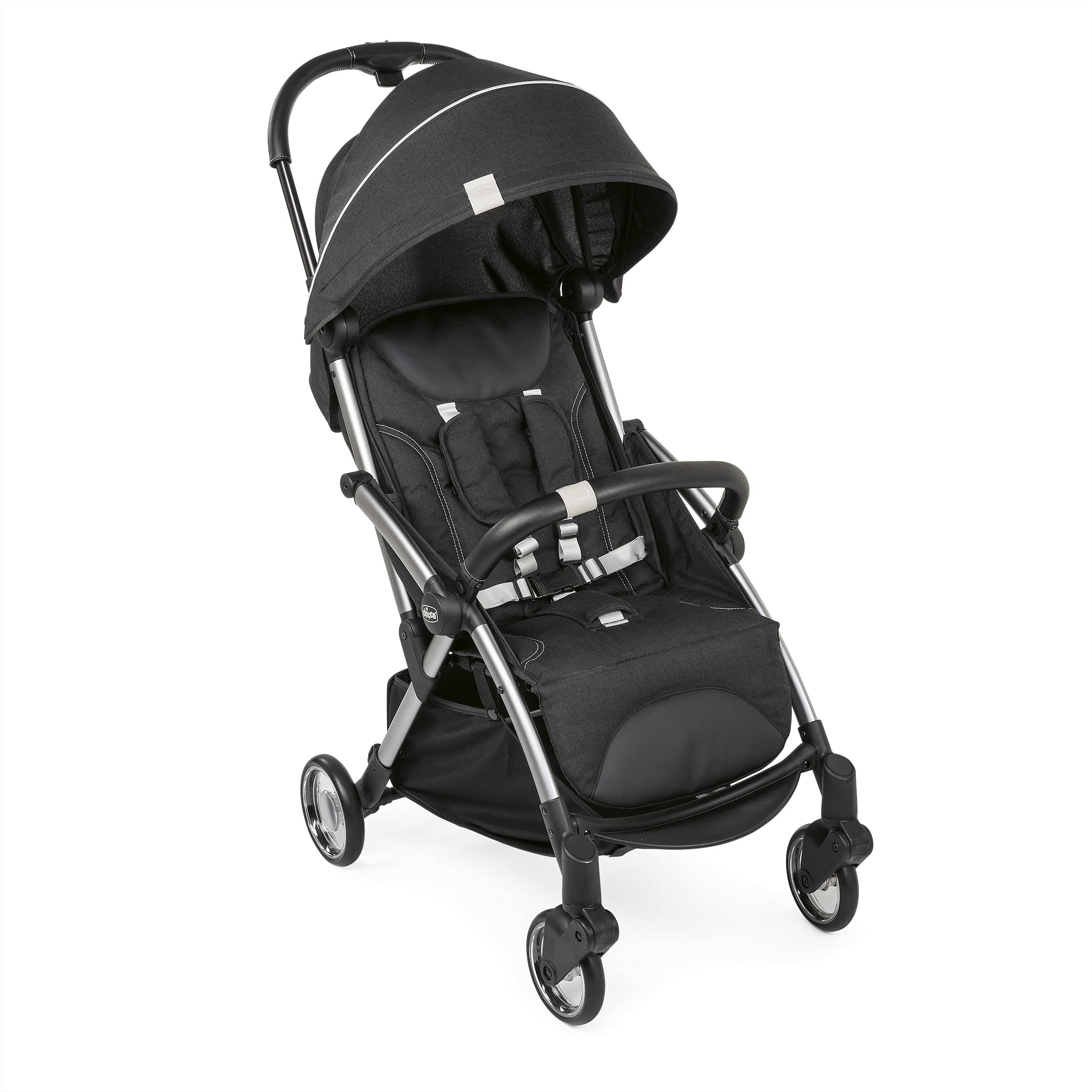 Chicco Goody Plus, Passeggino 0 Mesi-4 Anni, con Chiusura Automatica e Compatta, Capotte Estensibile con Trattamenti UV50+ Antipioggia, Schienale Reclinabile e Regolabile in 3 Posizioni, Poggiagambe