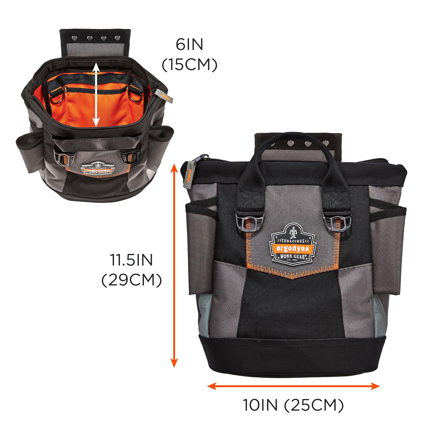 Ergodyne Arsenal 5517 - Bolsa para herramientas con cremallera (tamaño único), color negro