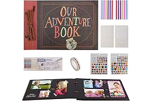 Photo Album Pages for 4x6 Scrapbook with 80 Self Adhesive Pages DIY Handmade Kid's Albums