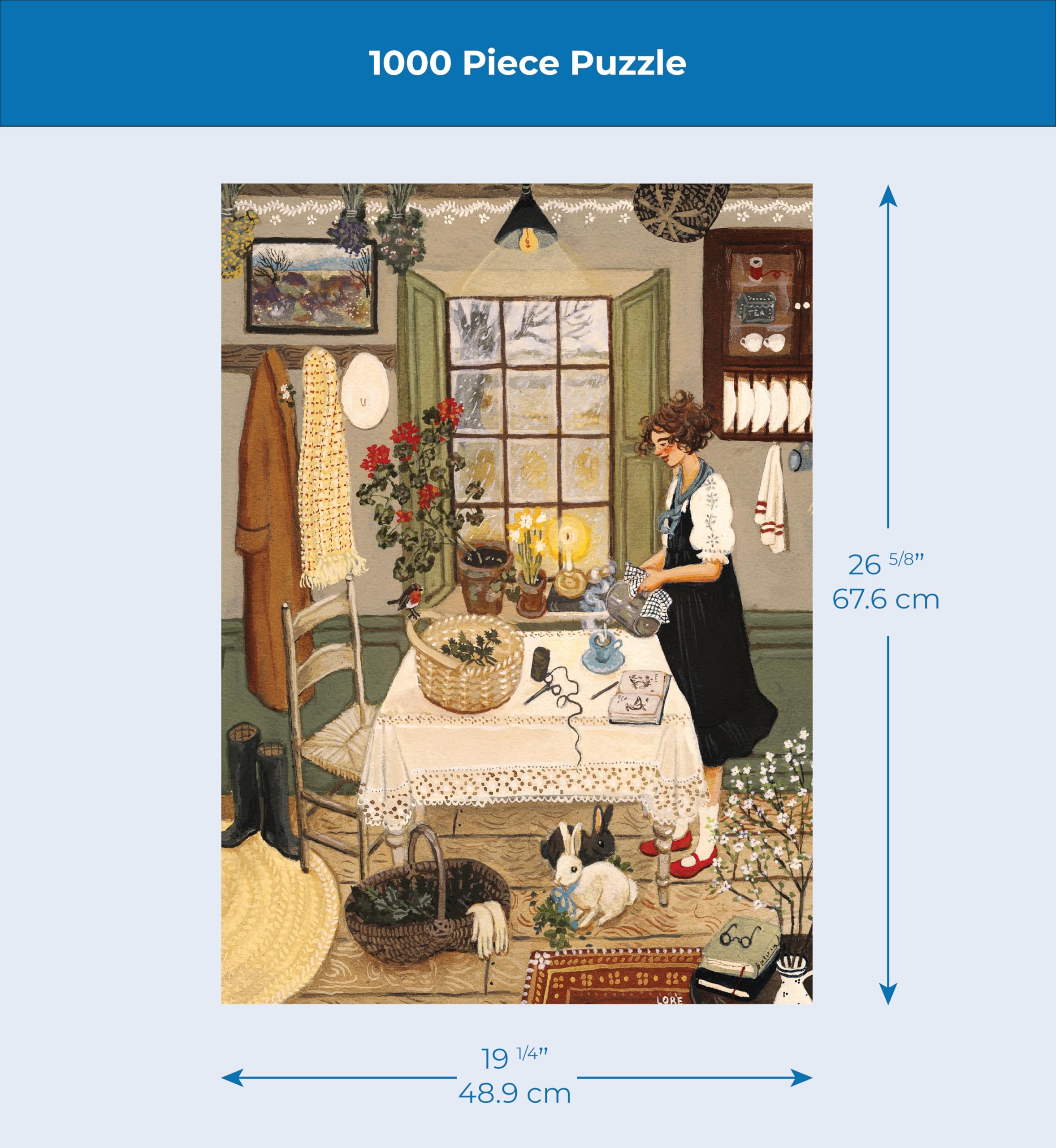 New York Puzzle Company - Loré Pemberton - Rompecabezas de 1000 piezas para noches de juego familiares