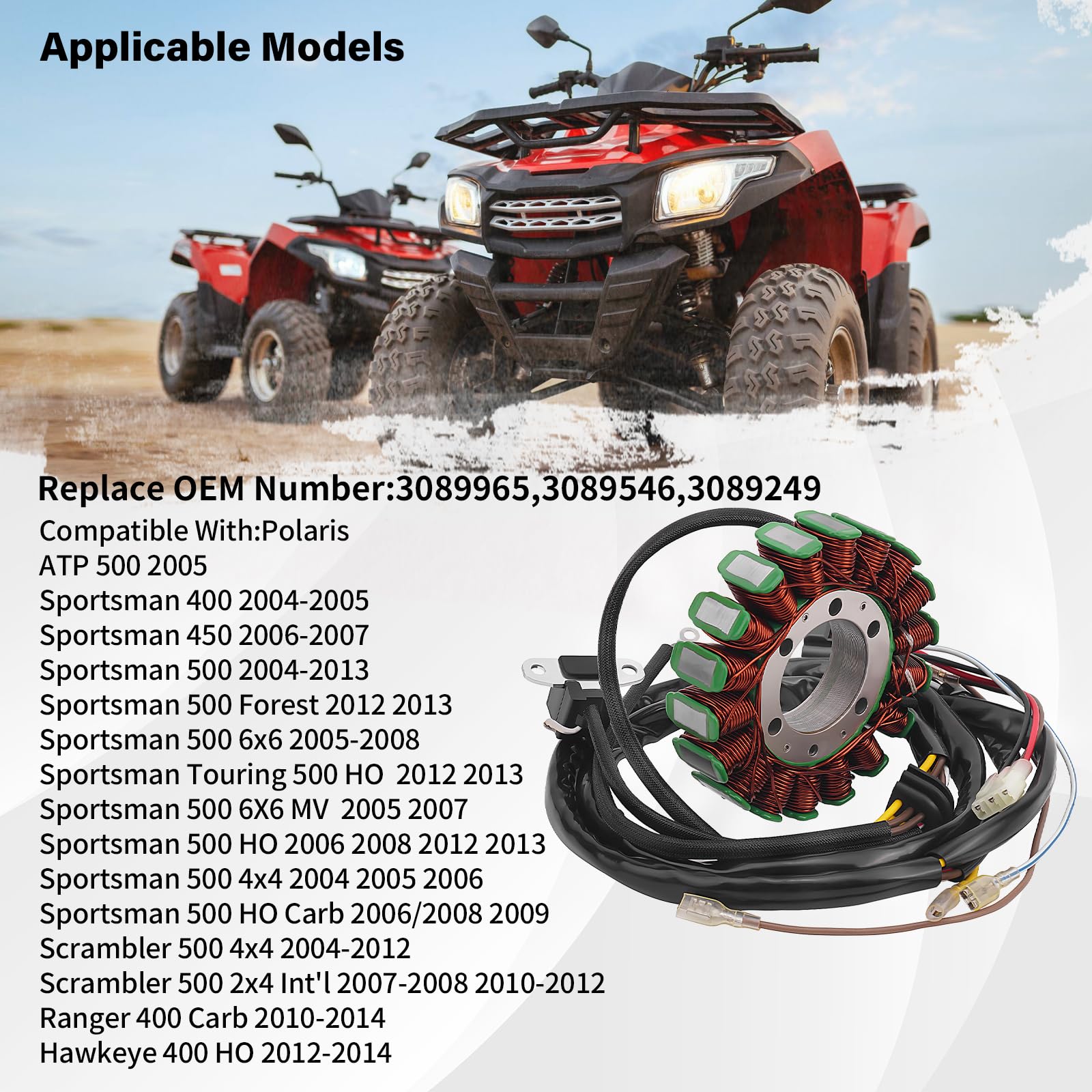 Polaris Sportsman 500 Carburetor Carburetor For Polaris Sportsman 500 ATV (2001-2008 Non-HO Models) - Direct Replacement Quad Carb Atv Quad Carburetor Replacement 8 thumbnail image